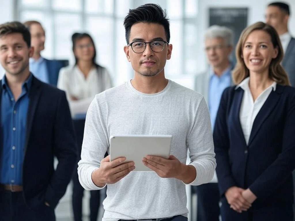 Professional resume template preview with modern design